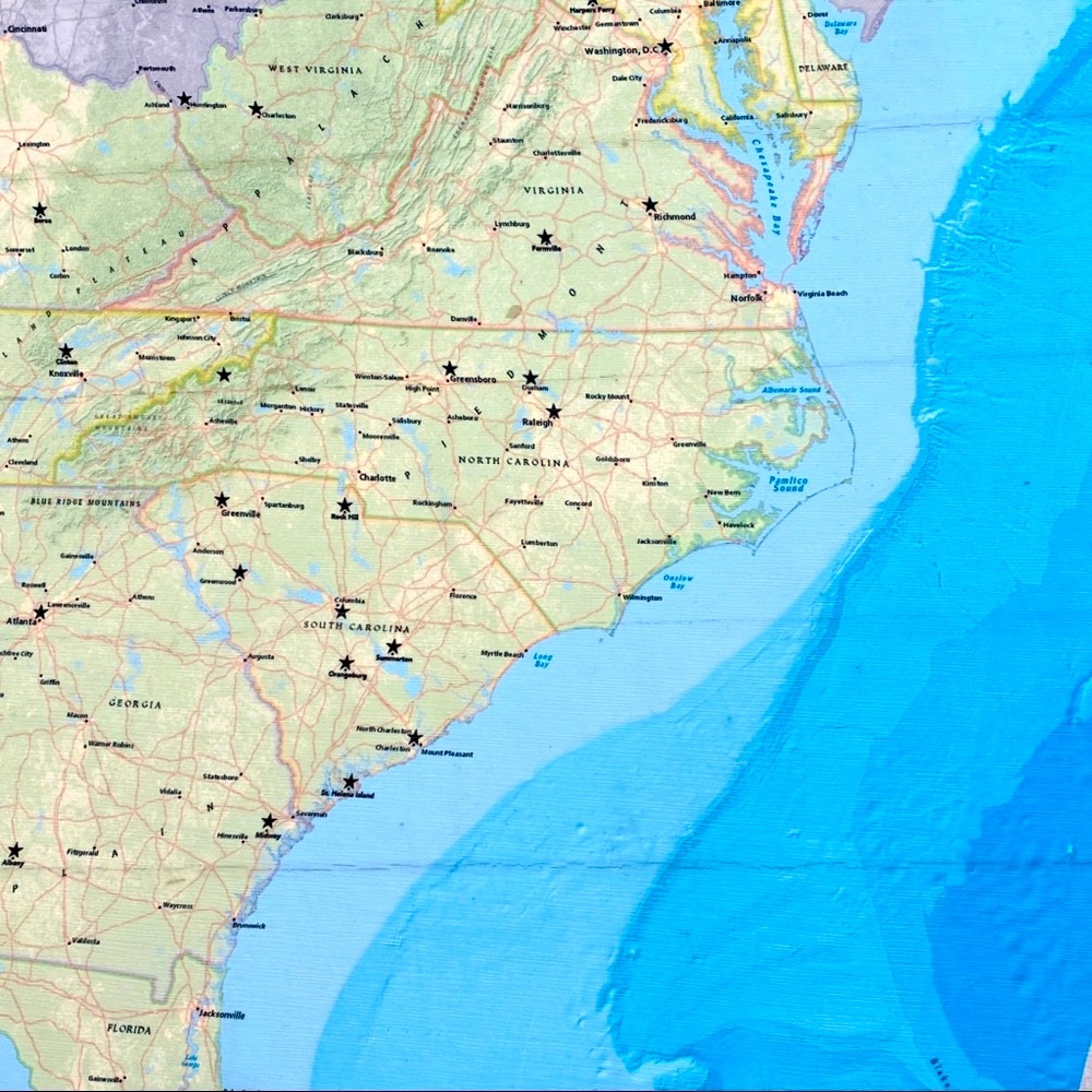 NEW without TAGS Elegant Wrap w. map of the Civil Rights Trail - Picture 4 of 8